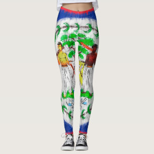 Legging Desenho de pintura de óleo de Belize