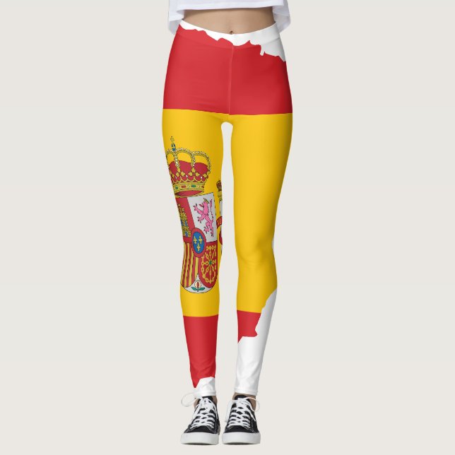 Legging Desenho de Souvenir com Bandeira da Espanha dentro (Frente)