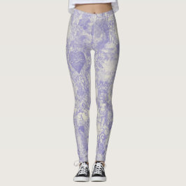 Legging Desenho de Toile de Paris Azul Elegante