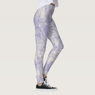Legging Desenho de Toile de Paris Azul Elegante