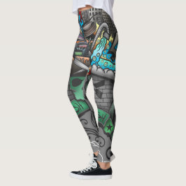 Legging Desenho do Grafite da máquina de lavar louça