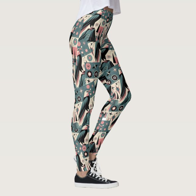 Legging Desenho Geométrico Águia Retro Atômica (Direita)