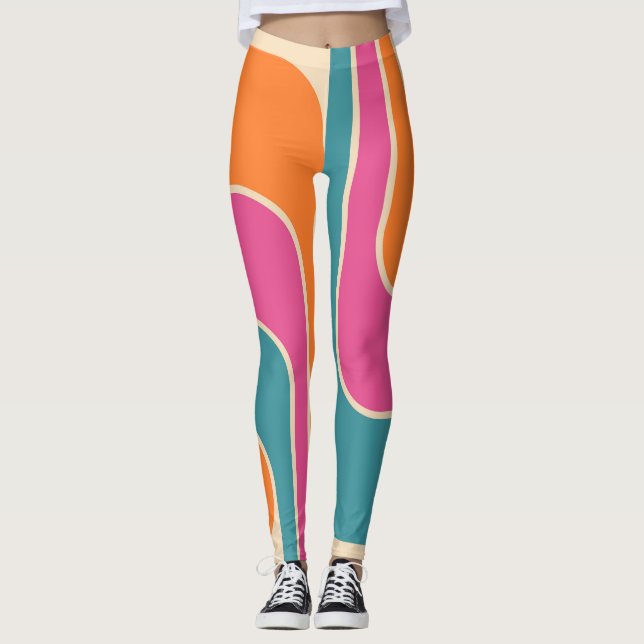 Legging Desenho Geométrico Mod Retro (Frente)