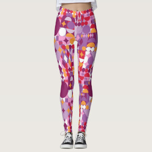 Legging Desenho geométrico roxo avantgarde