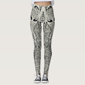 Legging Desenho Intrincado da Árvore da Vida em Entrelaçam
