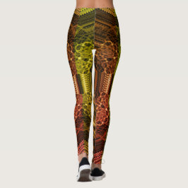 Legging Desenho MODERN de abstrato, em forma de luz amarel