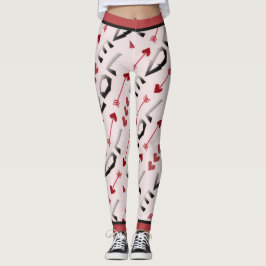 Legging Desenho Romântico Coração, Flecha & Amor