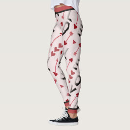 Legging Desenho Romântico Coração, Flecha & Amor
