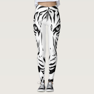 Legging Desenhos animados brancos do tigre