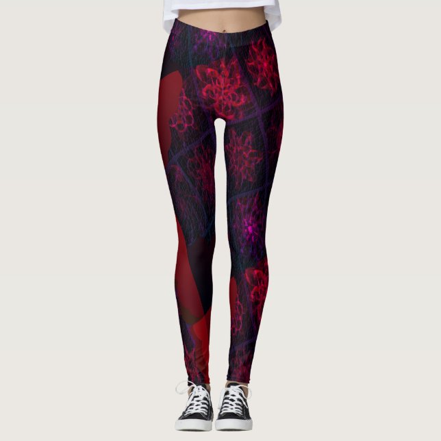 Legging Desenhos de abstrato MODERN em Leggi do mosaico ro (Frente)