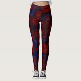Legging Desenhos MODERN de abstrato, em mosaico azul-rosa