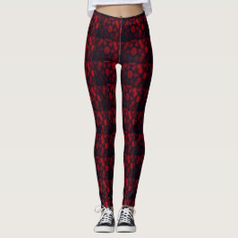 Legging Desenhos MODERN de abstrato em mosaico rosa-preto-
