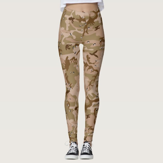 Legging Desert Brown Camouflage Padrão Camo seu (Frente)