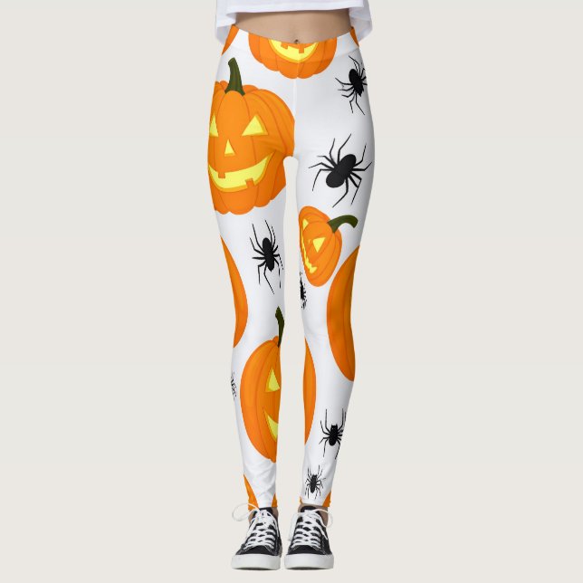 Legging Desfile de Abóboras de Halloween (Frente)