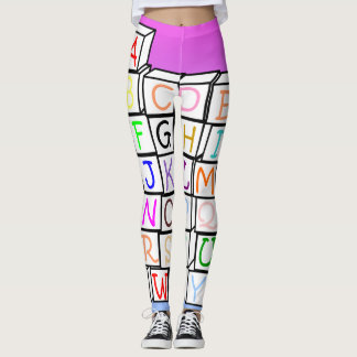 Legging Desgaste 2017 do AB das caneleiras do alfabeto das
