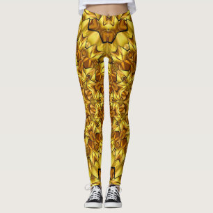 Legging Design abstrato antigo do ouro Mandala - 63495