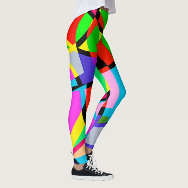 Legging Design abstrato colorido brilhante (Direita)