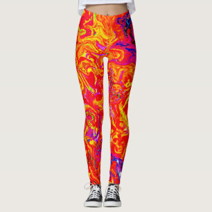 Legging Design abstrato das cores da mandioca