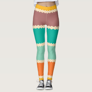 Legging Design abstrato de linhas Rhombus