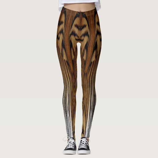 Legging Design Abstrato De Peles De Tigre (Frente)
