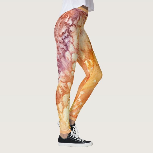 Legging Design Abstrato de Rosa Apricot (Direita)