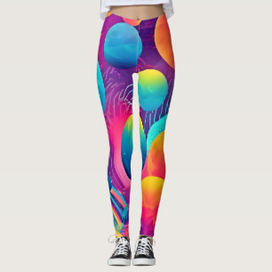 Legging Design abstrato do Neon Cosmos