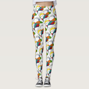 Legging Design abstrato formas de bumerangue orgânico