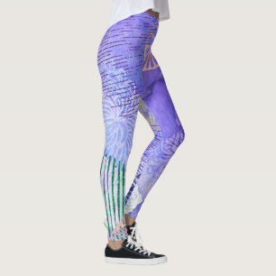Legging Design Abstrato Roxo