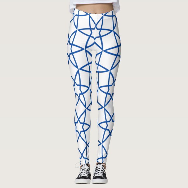 Legging Design árabe colorido turco sem costura (Frente)