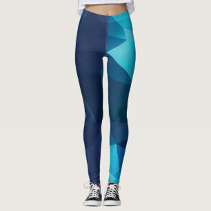 Legging Design azul do polígono