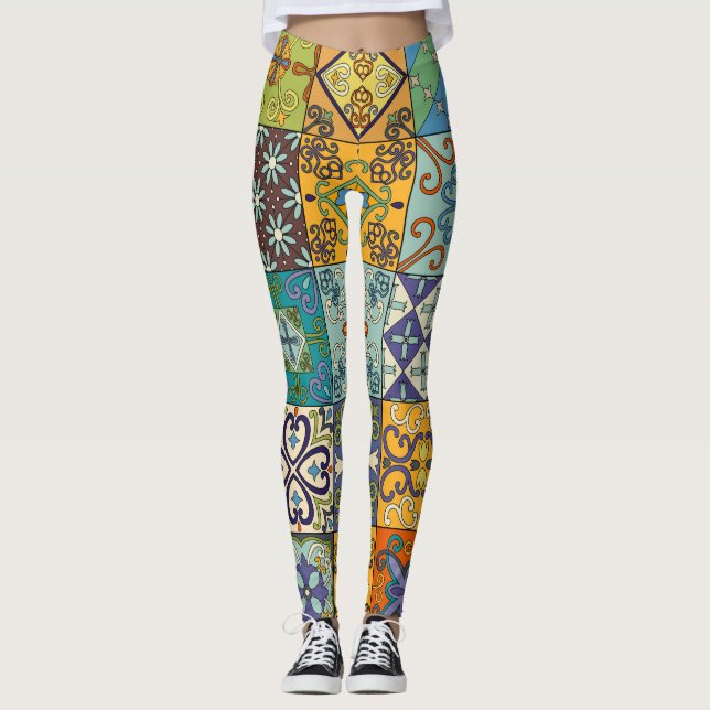 Legging Design Azulejo de Talavera Português (Frente)