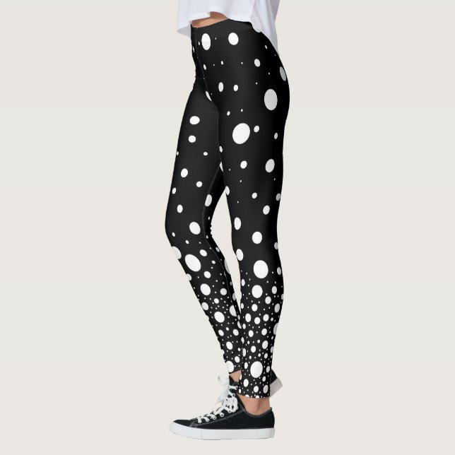 Legging Design Bolinhas de de queda branca (Esquerda)