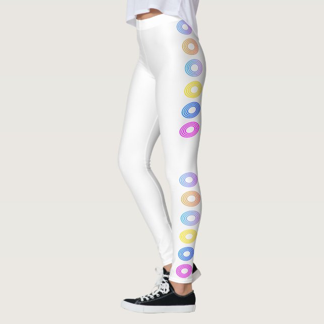 Legging Design Branco dos Círculos Miami (Esquerda)