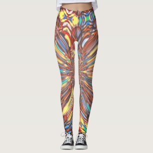 Legging Design brilhante e fantástico feminino magro