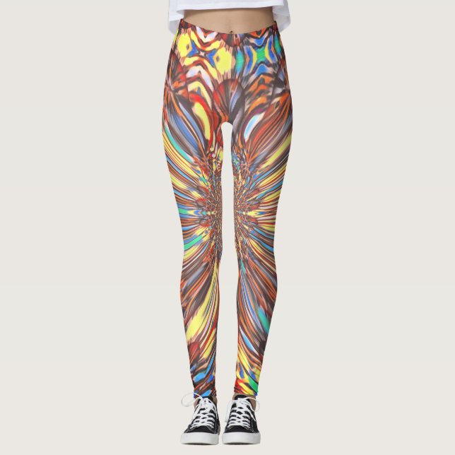 Legging Design brilhante e fantástico feminino magro (Frente)