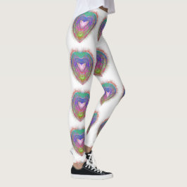 Legging Design brilhante Grafite de neon divertido