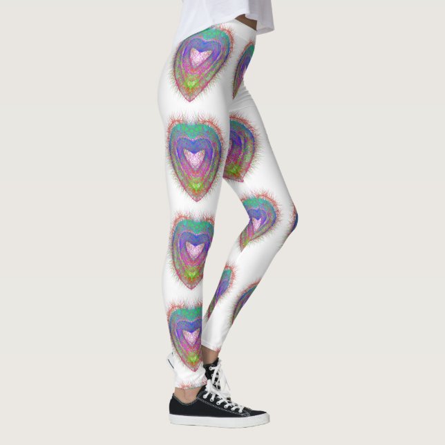 Legging Design brilhante Grafite de neon divertido (Direita)