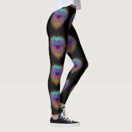 Legging Design brilhante Grafite de neon divertido