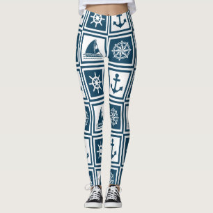Legging Design com tema náutico