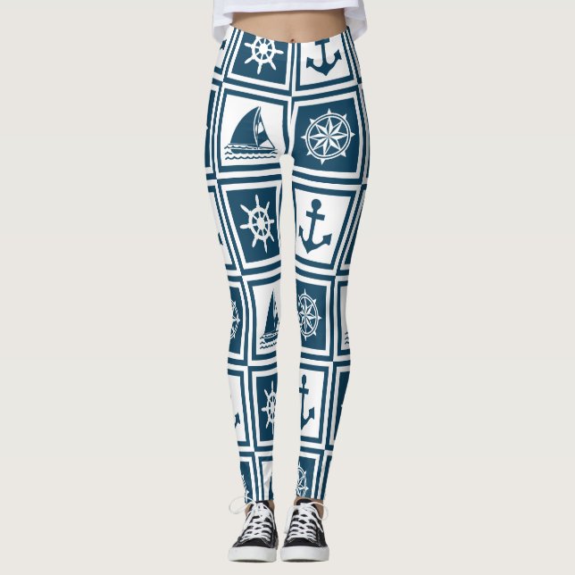 Legging Design com tema náutico (Frente)