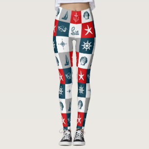Legging Design com tema náutico
