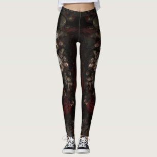 Legging Design com uma pintura que representa o antigo
