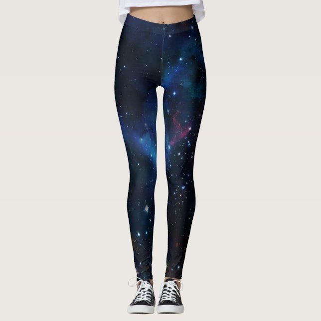 Legging Design da arte do espaço da nebulosa da galáxia (Frente)