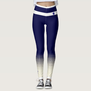 Legging Design da peúga do falso da estrela azul
