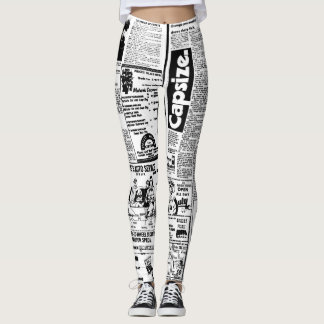 Legging Design das caneleiras do jornal