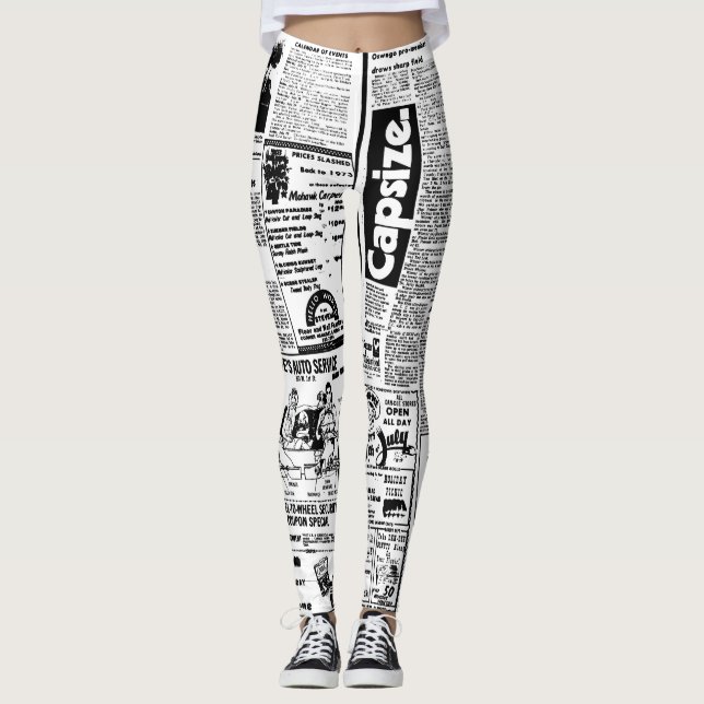 Legging Design das caneleiras do jornal (Frente)