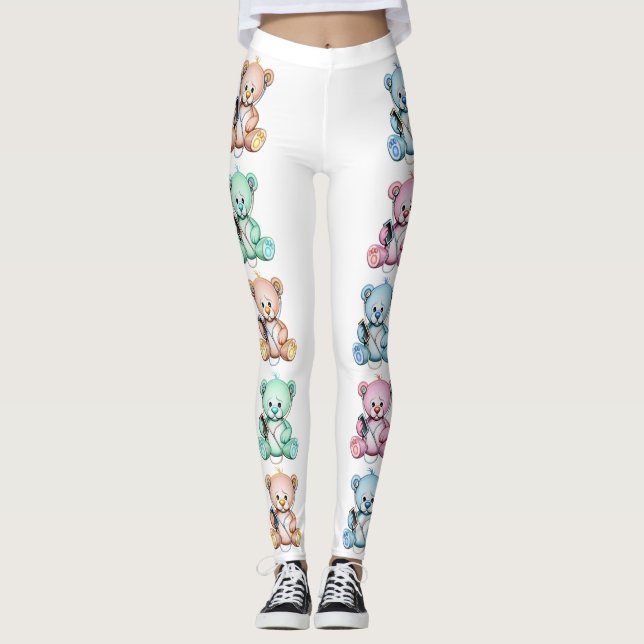 Legging Design das caneleiras dos URSOS de URSINHO por (Frente)