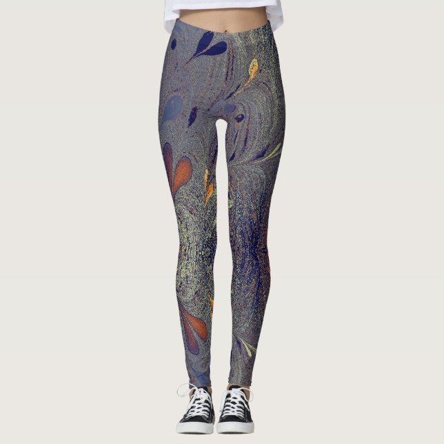 Legging design de abertura de abstrato (Frente)