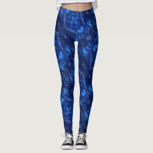 Legging design de abstrato, fundo e frio, azul oceânico