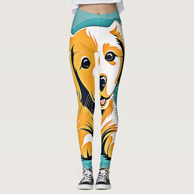Legging Design de Arte Cupada (Frente)